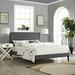 Ruthie Platform Bed w/ Squared Tapered Legs by Modway Metal in White | 40 H x 78.5 W x 83.5 D in | Wayfair MOD-5938-WHI