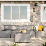 Big Joe Patio 5 Piece Outdoor Sectional Plastic in Gray | 31 H x 124 W x 61.5 D in | Wayfair 1610966