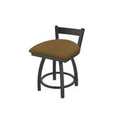 Holland Bar Stool Catalina 18" Low Back Vanity Stool Faux Leather/Upholstered/Leather in Gray/Black/Brown | 28 H x 17 W x 17 D in | Wayfair