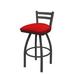 Holland Bar Stool 411 Jackie Low Back Swivel Bar & Counter Stool Plastic in Red/Gray | 34 H x 18 W x 18 D in | Wayfair 41125PW011