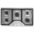 GE Appliances Built-in 36" Gas Cooktop w/ 5 Burners, Stainless Steel in Gray | 5.5 H x 21 W x 36 D in | Wayfair JGP5036SLSS