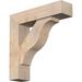 Ekena Millwork Funston Block Bracket w/Offset Brace Wood in Brown | 30 H x 6 W x 30 D in | Wayfair BKT0806X30X30FST05SDF