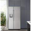 GE Profile™ 35.75" Counter Depth Side by Side 21.9 cu. ft. Refrigerator w/ Fingerprint Resistant Finish in Black/Gray/White | Wayfair PZS22MYKFS