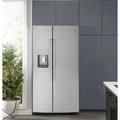 GE Profile™ 35.75" Counter Depth Side by Side 21.9 cu. ft. Refrigerator w/ Fingerprint Resistant Finish in Black/Gray/White | Wayfair PZS22MYKFS