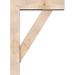 Ekena Millwork Traditional Block Bracket w/Offset Brace Wood in Brown | 44 H x 8 W x 32 D in | Wayfair BKT0806X32X44TRA05SDF