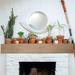 Ekena Millwork Rough Sawn Faux Wood Fireplace Mantel in Gray/White | 8 H x 84 W in | Wayfair MANURS08X08X60BD