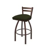 Holland Bar Stool 411 Jackie Low Back Swivel Bar & Counter Stool Upholstered/Metal in Brown | 34 H x 18 W x 18 D in | Wayfair 41130BZ010