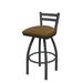 Holland Bar Stool 411 Jackie Low Back Swivel Bar & Counter Stool Upholstered/Metal in Gray | 34 H x 18 W x 18 D in | Wayfair 41130PW012