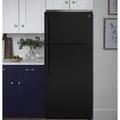 GE Appliances 28" Energy Star Top Freezer 16.6 cu. ft. Refrigerator w/ Sliding Deli Drawer in Black | 64.75 H x 28 W x 32.63 D in | Wayfair