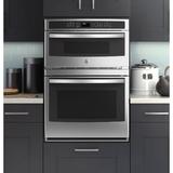 GE Profile™ 29.75" Self-Cleaning Convection Electric Wall Oven w/ Built-In Microwave | 43.375 H x 29.75 W x 26.75 D in | Wayfair PT9800SHSS
