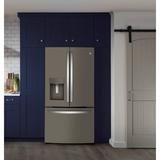 GE Appliances GE 36" Counter Depth French Door 22.1 cu. ft. Smart Refrigerator w/ Fingerprint Resistant Finish in Gray | Wayfair GYE22GMNES