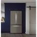 GE Appliances GE 36" Counter Depth French Door 23.1 cu. ft. Smart Energy Star Refrigerator w/ Fingerprint Resistant Finish in Gray | Wayfair