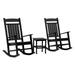 Sand & Stable™ Catelyn Classic 3 Piece Seating Group Plastic in Black | Outdoor Furniture | Wayfair GRKS6895 41573567