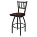 Holland Bar Stool Contessa Swivel Solid Wood Counter, Bar & Extra Tall Stool Wood/Metal in Gray | 39 H x 16 D in | Wayfair 81025PWDCMpl
