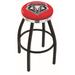 Holland Bar Stool NCAA 36" Swivel Bar Stool Upholstered/Metal in Black/Red/White | 36 H x 19 W x 19 D in | Wayfair L8B2C36NewMex