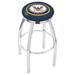 Holland Bar Stool NCAA Swivel Counter and Bar Stool Upholstered/Metal in Gray | 30 H x 18 W x 18 D in | Wayfair L8C2C25Navy