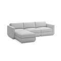 Multi Color Sectional - Gus* Modern Podium Modular 4 PC Sectional Polyester | 31 H x 102 W x 76 D in | Wayfair KSMOPOX4SE-BAYSIL-LF