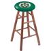 Holland Bar Stool NCAA 30" Bar Stool Wood/Plastic/Acrylic in Yellow | 30 H x 18 W x 18 D in | Wayfair RC30MSMedColoSt