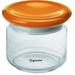 Guzzini Feeling Glass 0.7 qt Storage Jar w/ Acrylic Cover Glass in Orange | 5 H x 4.625 W x 4.625 D in | Wayfair GU-2299.12-45