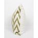 G Home Collection Luxury Chevron Pillow Cover Polyester in Green | 20 H x 20 W x 0.5 D in | Wayfair ML132019