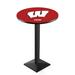 Holland Bar Stool NCAA 36" Pub Table Metal in Blue/Black | 36 H x 28 W x 28 D in | Wayfair L217B3628Wisc-W