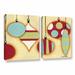 The Holiday Aisle® Funky Christmas Painting Print on Wrapped Canvas Canvas | 18 H x 24 W x 2 D in | Wayfair HLDY4965 33335746