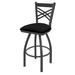 Holland Bar Stool 820 Catalina Swivel Counter Stool Upholstered/Metal in Gray/Black | 39 H x 18 W x 18 D in | Wayfair 82030PWBlkVinyl