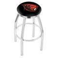 Holland Bar Stool NCAA Swivel Counter and Bar Stool Upholstered/Metal in Gray | 30 H x 18 W x 18 D in | Wayfair L8C2C30OregSt