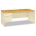 HON 38000 Series Executive Desk Wood/Metal in Gray | 29.5 H x 72 W x 36 D in | Wayfair H38293R.N.S