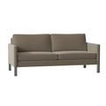 Ebern Designs Soroya 75" Square Arm Sofa w/ Reversible Cushions Polyester/Other Performance Fabrics in Gray/Brown | 33 H x 75 W x 36.75 D in | Wayfair