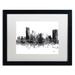 Trademark Fine Art 'Toledo Ohio Skyline BG-1' Framed Graphic Art on Canvas Canvas, Wood | 11 H x 14 W x 0.5 D in | Wayfair MW0176-B1114MF