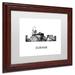 Trademark Fine Art 'Durham NC Skyline WB-BW' Framed Graphic Art on Canvas Canvas, Wood | 11 H x 14 W x 0.5 D in | Wayfair MW0435-W1114MF