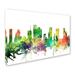 Trademark Fine Art 'Houston Texas Skyline SP' Graphic Art Print on Wrapped Canvas Canvas | 12 H x 19 W x 2 D in | Wayfair MW0522-C1219GG