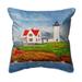 Betsy Drake Interiors Nubble Lighthouse Outdoor Rectangular Pillow Cover & Insert Polyester/Polyfill blend | 11 H x 14 W x 5 D in | Wayfair SN725