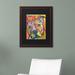 Trademark Fine Art 'Pit Bull Luv' Framed Graphic Art on Canvas Canvas, Wood | 13.75 H x 16.75 W in | Wayfair ALI2615-B1114BMF
