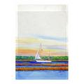 Betsy Drake Interiors Marsh Sailing 2-Sided Garden Flag, Synthetic in Blue | 18 H x 12.5 W in | Wayfair FL1075