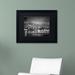 Trademark Fine Art 'New York Skyline' Framed Photographic Print on Canvas Canvas, Wood in Black/White | 11 H x 14 W x 0.5 D in | Wayfair
