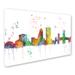 Trademark Fine Art 'Jacksonville Florida Skyline Mclr-1' Graphic Art on Wrapped Canvas Canvas | 12 H x 19 W x 2 D in | Wayfair MW0217-C1219GG