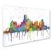 Trademark Fine Art 'Dallas Texas Skyline Mclr-1' Graphic Art on Wrapped Canvas Canvas | 12 H x 19 W x 2 D in | Wayfair MW0207-C1219GG