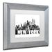Trademark Fine Art "New York New York Skyline BG-2" by Marlene Watson Framed Graphic Art Canvas, Wood in Black/White | Wayfair MW0334-S1114MF