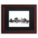 Trademark Fine Art 'Christchurch NZ Skyline B&W' by Michael Tompsett Framed Graphic Art on Canvas in Black/White | 11 H x 14 W x 0.5 D in | Wayfair