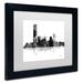 Trademark Fine Art 'Oklahoma City Oklahoma Skyline BG-1' Matted Framed Graphic Art on Canvas Canvas, Wood | 11 H x 14 W x 0.5 D in | Wayfair