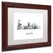 Trademark Fine Art 'Austin Texas Skyline WB-BW' Framed Graphic Art on Canvas Canvas, Wood | 0.5 D in | Wayfair MW0417-B1114MF