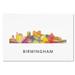 Trademark Fine Art 'Birmingham Alabama Skyline WB-1' Graphic Art on Wrapped Canvas Canvas | 12 H x 19 W x 2 D in | Wayfair MW0350-C1219GG