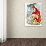 Trademark Fine Art 'Vintage Xmas 3' Vintage Advertisement on Wrapped Canvas in Green | 19 H x 14 W x 2 D in | Wayfair ALI6448-C1419GG