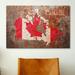 iCanvas 'Canada Flag Map' by Michael Tompsett Graphic Art on Canvas in Black/Brown/Orange | 8 H x 12 W x 1 D in | Wayfair 8865-1PC3-12x8