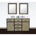 Gracie Oaks Welliver 60" Double Bathroom Vanity Set Wood/Metal/Marble in Brown | 35 H x 61 W x 22 D in | Wayfair 26A2A8C1EC324E2FAB5B3D9F55139637