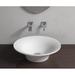 InFurniture Stone Circular Vessel Bathroom Sink in White | 5.31 H x 17.72 W x 17.72 D in | Wayfair WS-VS-V32-M