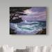 Trademark Fine Art 'Waves Under Clouds 3' Oil Painting Print on Wrapped Canvas Canvas | 14 H x 19 W x 2 D in | Wayfair ALI20315-C1419GG