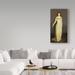 Trademark Fine Art 'The MasquerAde Dress' Oil Painting Print on Wrapped Canvas in Brown/Yellow | 19 H x 10 W x 2 D in | Wayfair BL02229-C1019GG